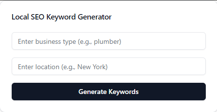 Free Local SEO Keyword Generator Tool